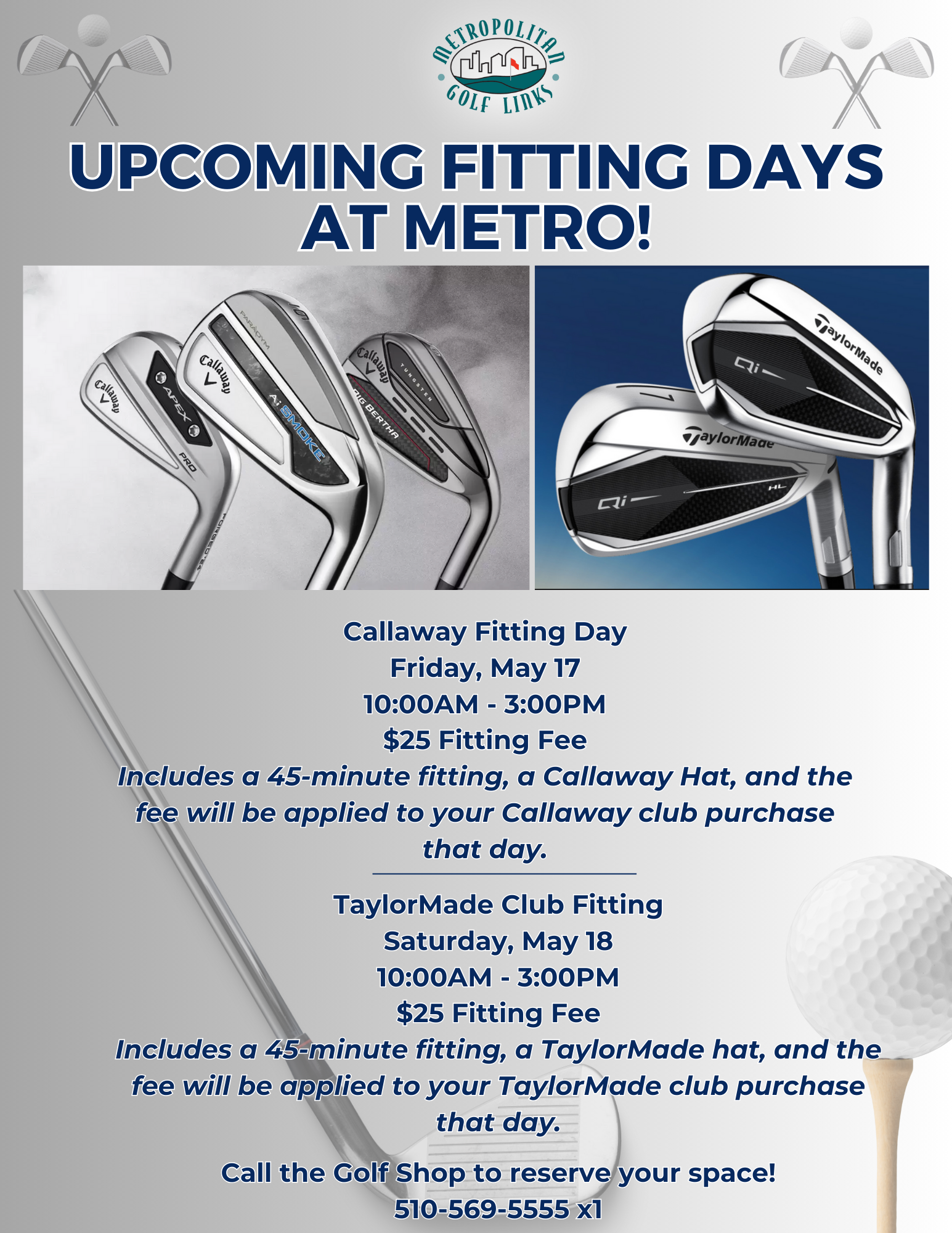 Upcoming Fitting Days Metro Flyer
